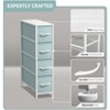 Sorbus 4 Drawers Narrow Dresser - with Steel Frame, Wood Top & Easy Pull Fabric Bins for Small Spaces, Closets, Bedroom, Bathroom & Laundry - 2 of 4