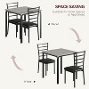 Kitchen Table Set 3 Piece Wooden Dining Table Set for 2 Person Square Table and Chair Small Farmhouse Table Set for Kitchen Restaurant - 3 of 4