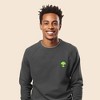 Dalix Alien Embroidered Fleece Crewneck Long Sleeve Sweatshirt Mens - 3 of 4