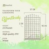Dura-Trel Winchester 57"x95" PVC Vinyl Outdoor Garden Trellis Support for Vines, Climbing Plants, Flowers, & Vegetables w/Wall Mounting Screws, White - 3 of 4