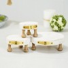 VIP Wood 8 in. White Numbered Risers Set of 3 - 2 of 4