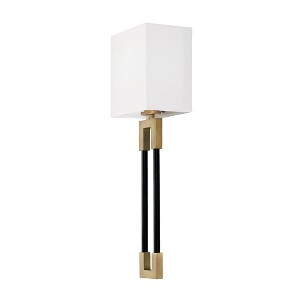 Capital Lighting Bleeker 1 - Light Wall Light in  Aged Brass/Black - 1 of 4