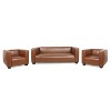 Christopher Knight Home Goyette Contemporary Faux Leather 3 Piece Living Room Sofa Set - 2 of 4