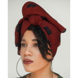 The Wrap Life | Printed Pleated Head Wrap - 1 of 4
