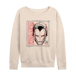 Women's - Marvel - Iron Man Sketch Lightweight French Terry Slouchy - 1 of 4