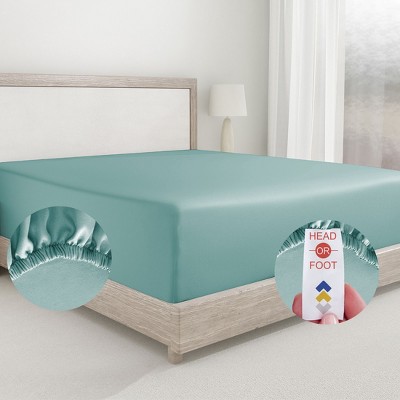 Teal Full Cotton Sateen Deep Pocket Sheet Set