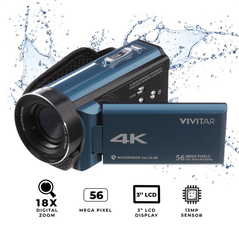 Vivitar 4K Waterproof Camera with 18x Zoom, 2 of 9