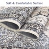 Washable Rug Vintage Floral Distressed Rug Soft Foldable Stain Resistant Non-Slip Indoor Carpet for Bedroom Living Room - 4 of 4