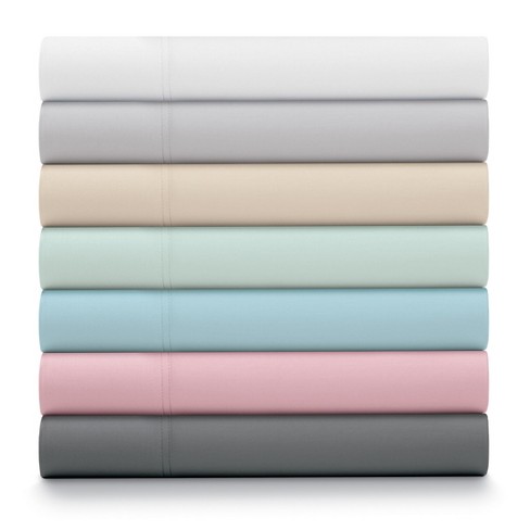 Luxe Cotton Percale Crisp And Cool Sheet Set, Queen, Blush : Target