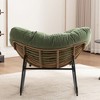 Chenille Rocking Accent Chair with Metal Frame and Ergonomic Design for Living Room - 4 of 4