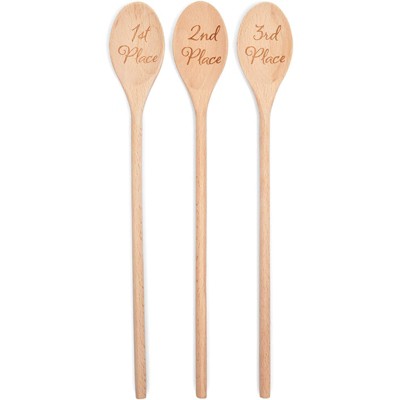 Farmlyn Creek Set Of 3 Wooden Serving Spoons For Salad, Cooking, Gifts