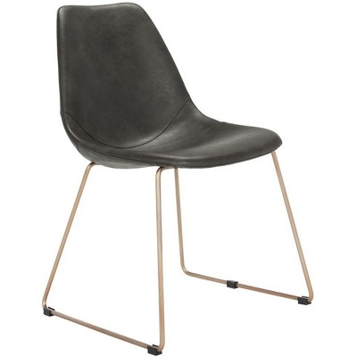 Dorian Grey and Copper Leather Dining Chair Set