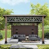 UPTION 12 FT X 14 FT Hardtop Patio Gazebo With Slope Roof - 3 of 4
