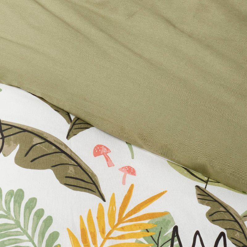 Botanical Print Kids' Duvet Cover Green - Pillowfort™, 4 of 8