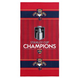 NHL Florida Panthers 2025 Stanley Cup Champions Unify Beach Towel 30x60 inches - 1 of 4