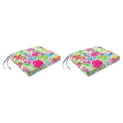 Outdoor Set Of 2 French Edge Seat Cushions In Valeda Island  - Jordan Manufacturing