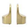 Sagebrook Home Set of 2 Ceramic Bookends - Contemporary Simple Gold Bookend Set - Book Organization - Home Office Decor - 2 of 4