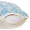 20" Indigo And White Cotton Motif Throw Pillow - 4 of 4