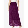 Roaman's Women's Plus Size Paisley Lace High-Low Tiered Skirt - 3 of 4