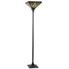 Chloe Lighting Innes Tiffany-Style 1 Light Mission Torchiere Floor Lamp 14" Shade - 2 of 3