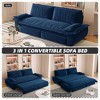 Lycvki 73.2" Queen Velvet 3-in-1 Convertible Sleeper Sofa Bed - 2 of 4