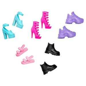 Barbie Fashion Pack, Pack of 5 Shoes, Heels, Slippers for Barbie Dolls - 1 of 2