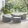Crosley Catalina 3pc Furniture Cover Set: Protective Vinyl for Outdoor Sectionals & Table - 2 of 4