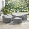 Crosley Catalina 3pc Furniture Cover Set: Protective Vinyl for Outdoor Sectionals & Table - image 2 of 4