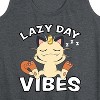 Women's Pokémon Lazy Day Vibes Meowth Graphic Racerback Tank - Heather Charcoal - 2 X-Large - 2 of 4