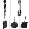 vancasso 5 Piece Fireplace Tool Sets Black - 2 of 4