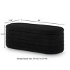 43" Oval Teddy Upholstered Storage Bench, Boucle Ottoman with Hidden Storage and Safety Hinge for Bedroom, Entryway or End of Bed - Cuddlewood - 4 of 4