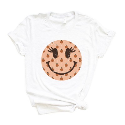 Simply Sage Market Women's Smiley Face Peaches Short Sleeve Graphic Tee