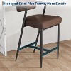 Nasitip Bar Stools Set of 2 with Armrest, 27" Tall Upholstered Counter Height Bar Stools with Thick Cushion & Thickened Metal Legs - 3 of 4