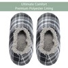 Elanze Designs Black Plaid Mens Plush Lined Cozy Non Slip Indoor Soft Slippers - Large - 2 of 4
