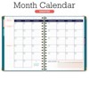 Undated Family Planner – 8.5" x 11" Weekly/Monthly Calendar for 5+ People, Meal Planning, Budgeting, Habit Tracker – Hardcover (Teal Floral) - 4 of 4