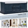 CAVINAS Modern Pull-Open Top Ottoman Bench with Removable Cushion,Rectangular Cabinet Storage Bench for Entryway,Living Room - 2 of 4