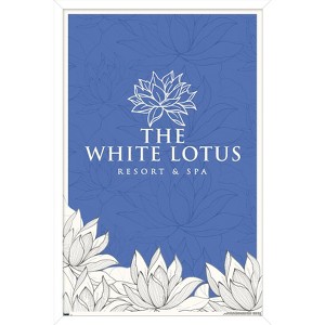 Trends International The White Lotus - White and Blue Logo Framed Wall Poster Prints - 1 of 4