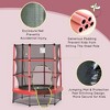 Jump Into Fun 5FT Recreational Trampoline For Kids Comes With Jumping Mat, Fencing Net And PVC Covered Metal Posts For Indoor Outdoor,For Boys & Girls - 3 of 4