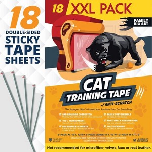 Panther Armor Cat Scratch Furniture Protector, Clear Plastic Double-Sided Anti-Scratch Sticky Sheets - 1 of 4