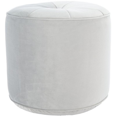 Hawkem Cylinder Ottoman - Light Grey - Safavieh : Target