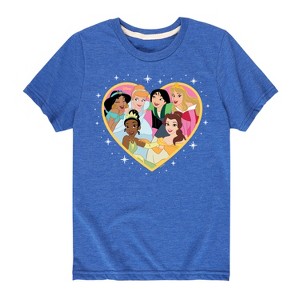 Girls' - Disney Princess - Princesses All Together Short Sleeve Graphic T-Shirt - 1 of 4