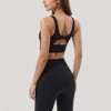 Anna-Kaci Active Women's High Neck Longline Sports Bra with Wide Straps and Keyhole Back for Stylish Medium Support - 4 of 4