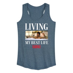 Women's - Scarface - Living My Best Life Graphic Racerback Tank - 1 of 4
