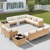 Buenhomino Patio Furniture Set – Outdoor Sectional Wicker Sofa with Cushions, All-Weather PE Rattan Conversation Set for Garden, Balcony & Poolside - 2 of 4