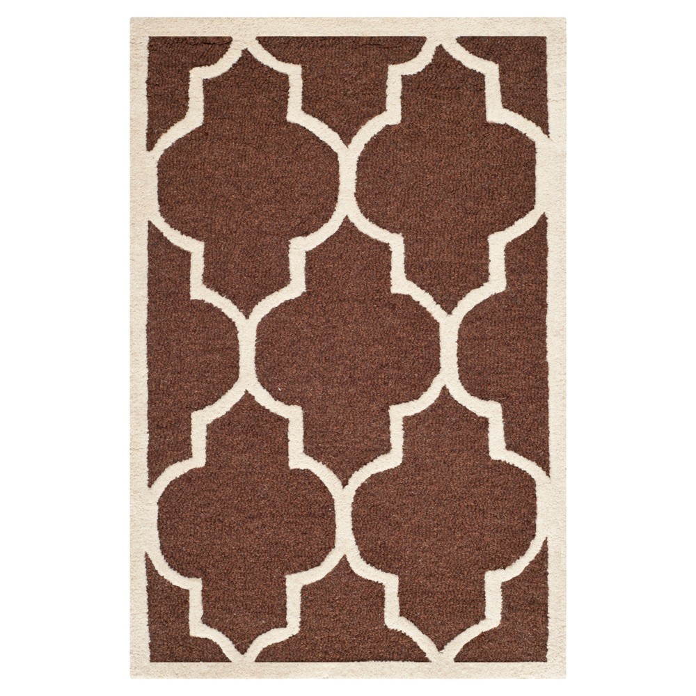 2'x3' Geometric Accent Rug Brown/Ivory - Safavieh