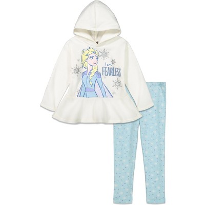 Disney Frozen 2 Toddler Girls' Fleece Ruffle Hoodie & Leggings Set - 10-12  : Target