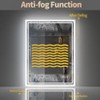 ARTLOGE 28/32/36in LED Bathroom Lighted Mirror Illuminated Wall Touch Light Vanity Makeup - 4 of 4