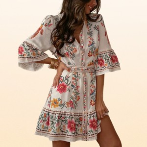 cotton maxi floral dress Rungolee Cecilia | Female | Size L high neck Wrap dress See listing for product Adrianna Sky Blue Peplum Color:Cherry Wood Color