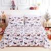 Christmas Duvet Cover, Soft Brushed Microfiber Comforter Cover Sets, Printed Holiday Theme Bedroom Decorative Bedding - 2 of 4