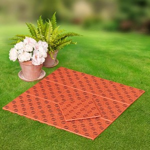 The Lakeside Collection Set of 10 Interlocking Patio or Walkway Tiles - 1 of 4